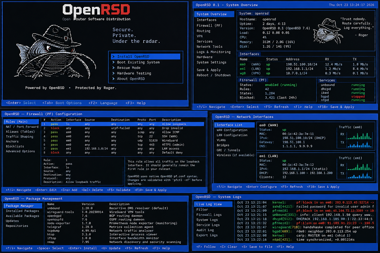 OpenRSD system overview interface preview